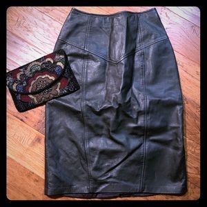Leather Pencil skirt
